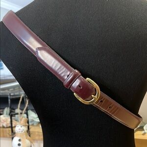 Vintage Coach Leather Belt with Solid Brass (Gold)Buckle Style 3921 Size 42”